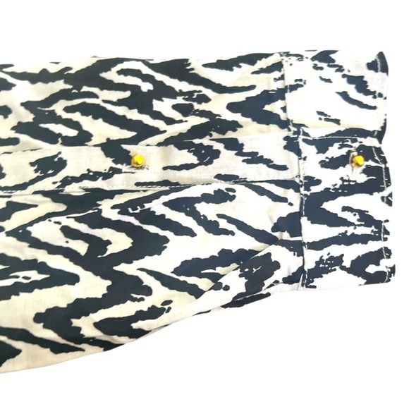 Philosophy Black & White Blouse with Mandarin Collar - Picture 3 of 7